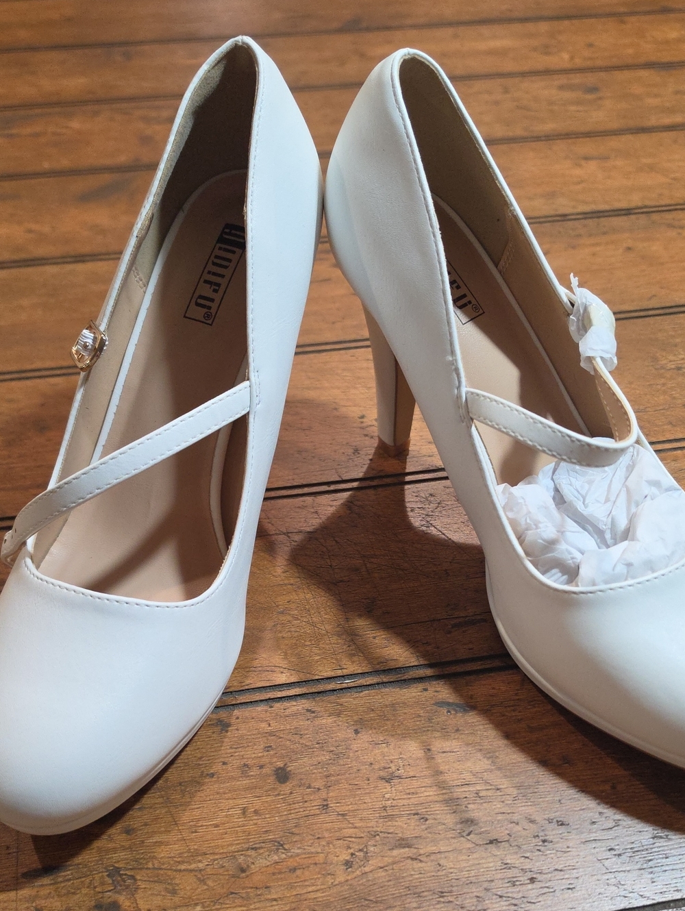 Classic White Mary Jane High Heels for Women